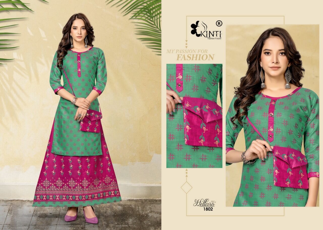 Kinti Hellaro vol 18 Kurtis with bottom Catalog collection 6