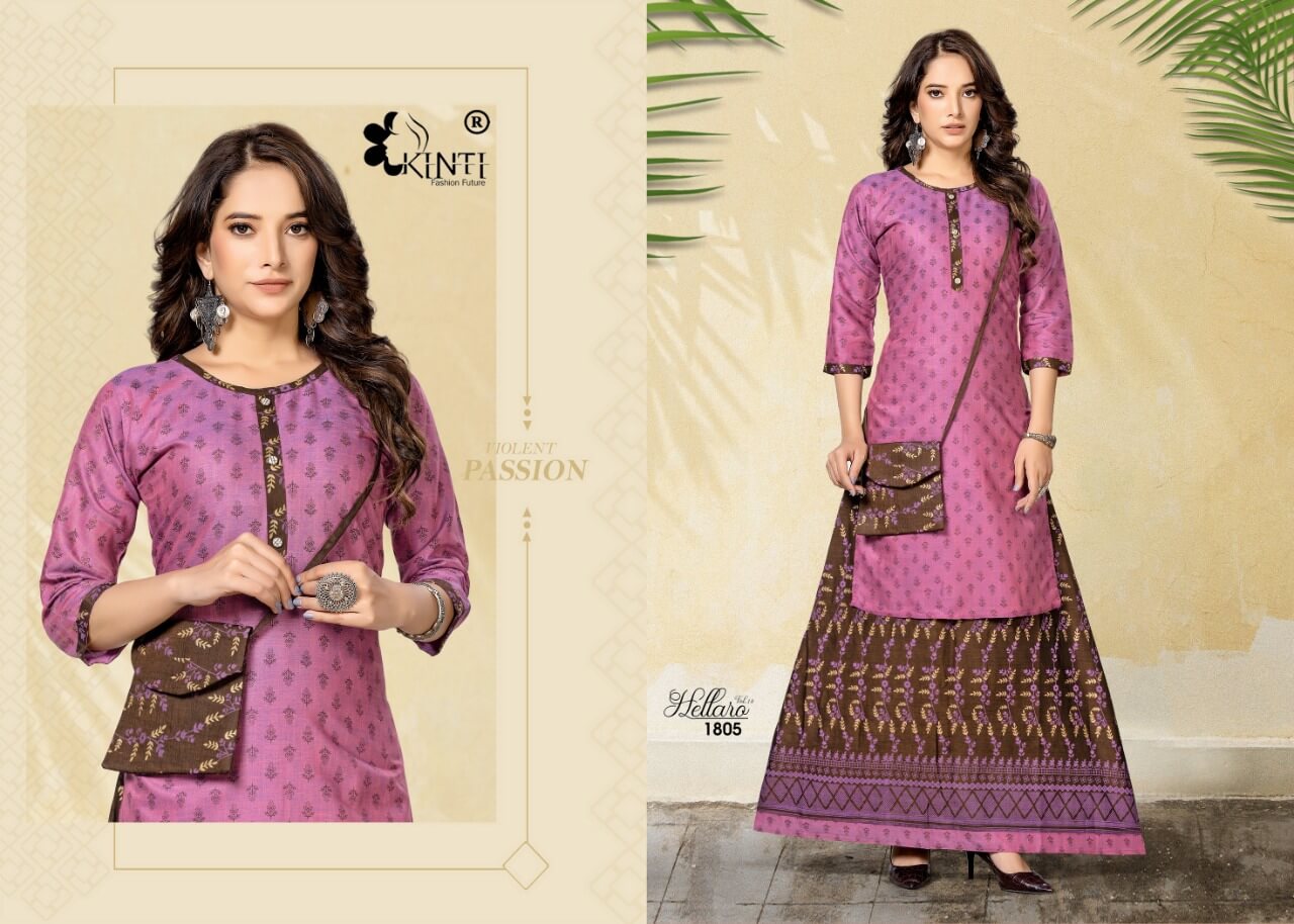 Kinti Hellaro vol 18 Kurtis with bottom Catalog collection 7