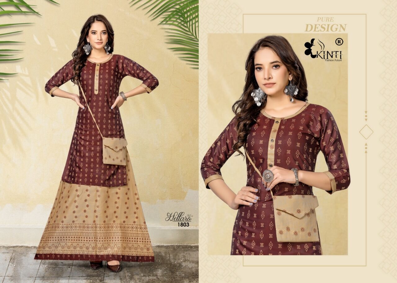 Kinti Hellaro vol 18 Kurtis with bottom Catalog collection 4