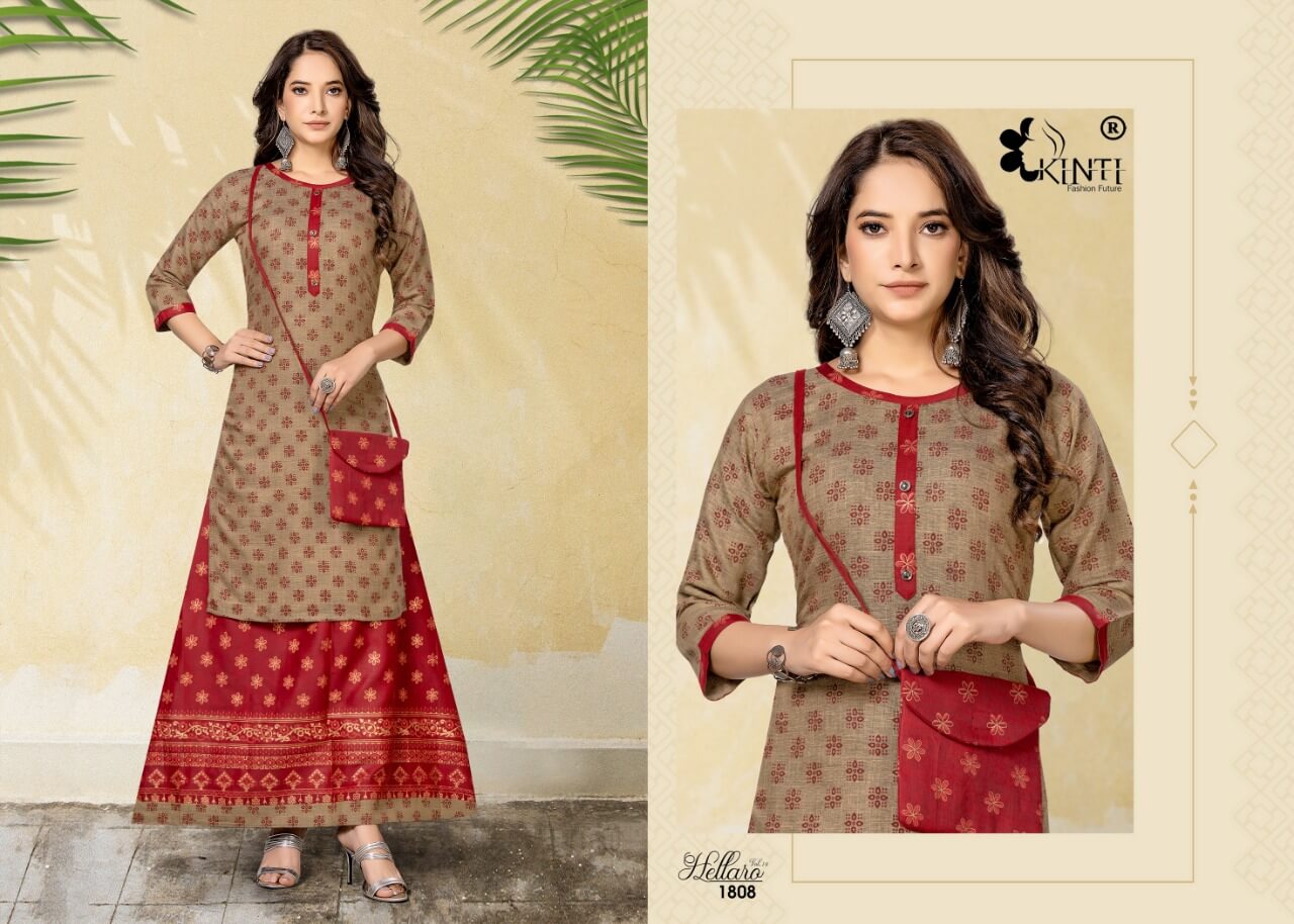 Kinti Hellaro vol 18 Kurtis with bottom Catalog collection 9