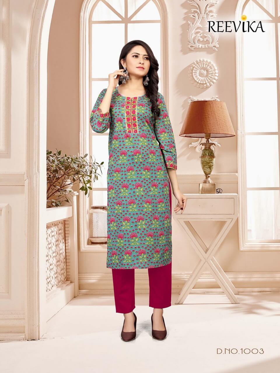 Reevika Aaina green Single Kurtis at Wholesale Rate collection 1