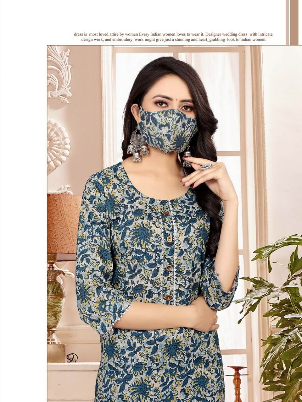 Reevika Aaina Blue Single Kurtis collection 1