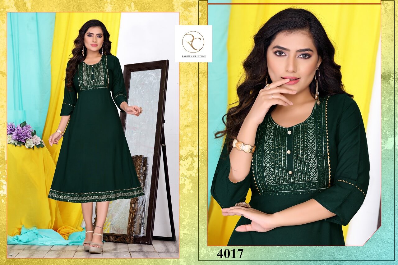 Ramdev Kainaat A Line Kurti Catalog collection 3