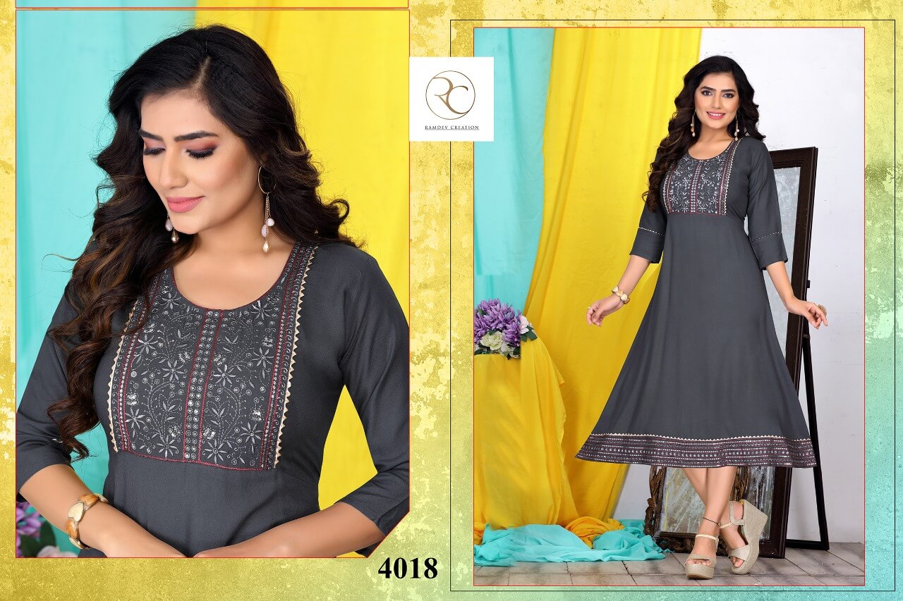 Ramdev Kainaat A Line Kurti Catalog collection 1