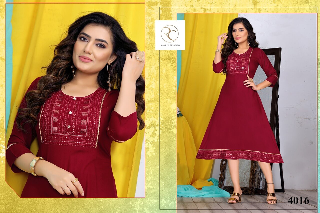 Ramdev Kainaat A Line Kurti Catalog collection 2