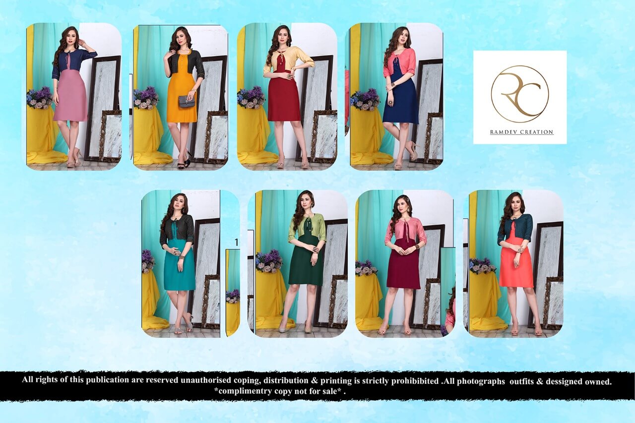 Ramdev Tip Top Casual Wear Kurti Catalog collection 4