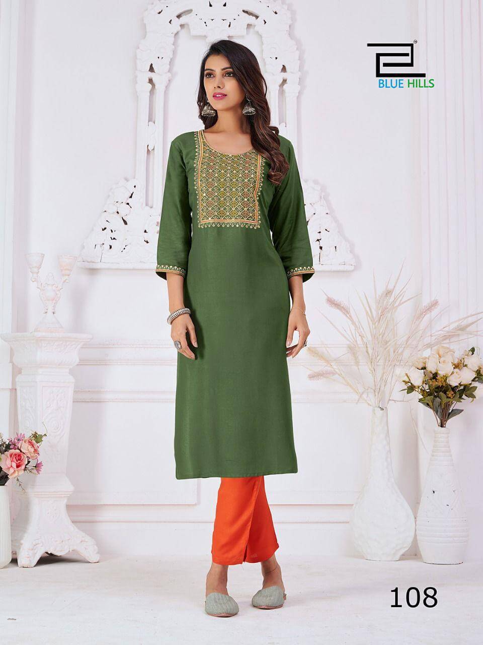 Blue Hills College Girl Vol 1 Rayon Kurti Catalog collection 8