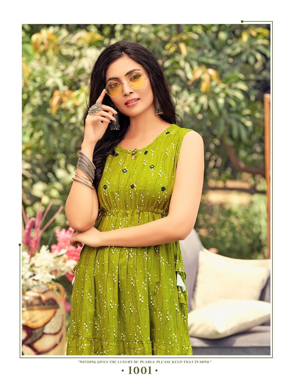 Reevika Mahira Green Single Kurtis collection 2