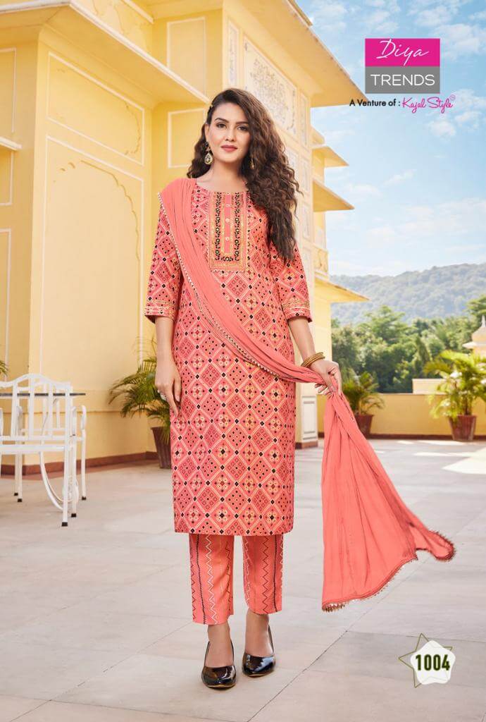 Diya Trends Zubeda vol 1 Printed Salwar Kameez Catalog collection 6