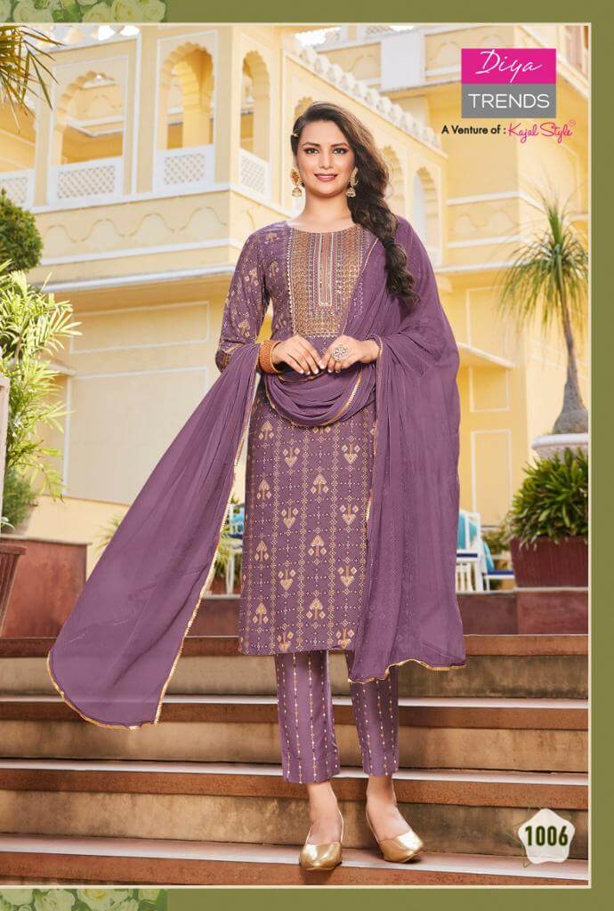 Diya Trends Zubeda vol 1 Printed Salwar Kameez Catalog collection 3