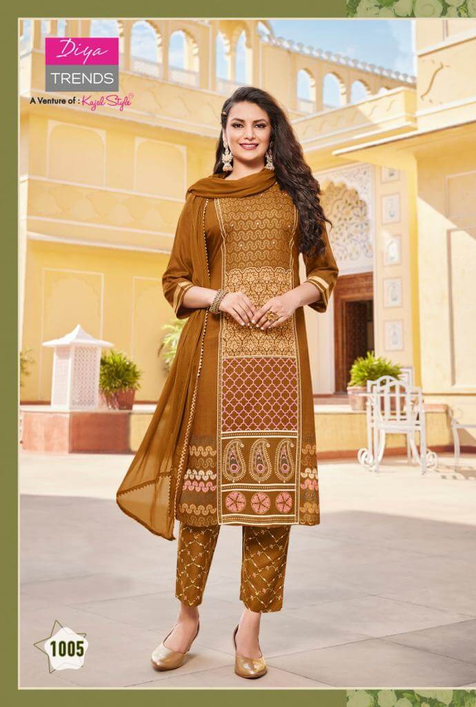 Diya Trends Zubeda vol 1 Printed Salwar Kameez Catalog collection 4