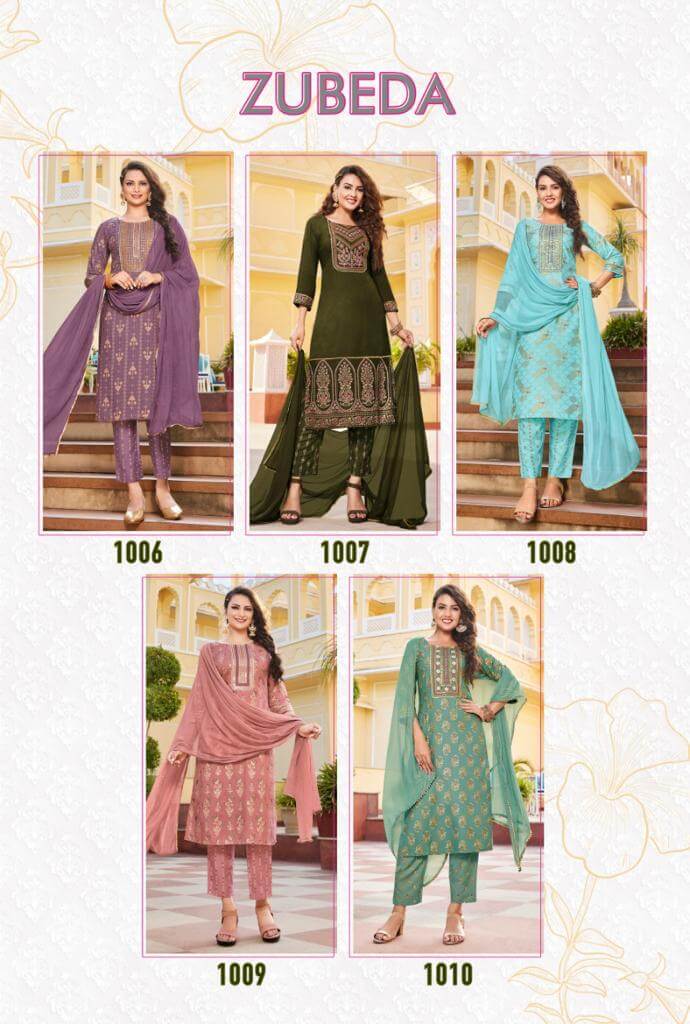 Diya Trends Zubeda vol 1 Printed Salwar Kameez Catalog collection 10