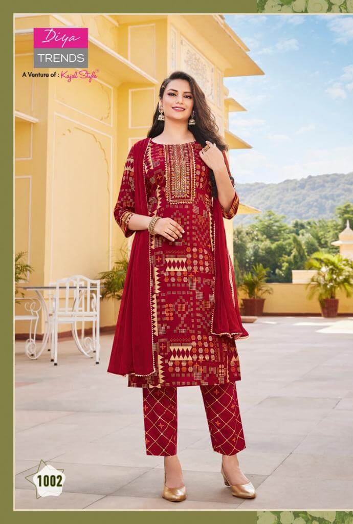 Diya Trends Zubeda vol 1 Printed Salwar Kameez Catalog collection 8