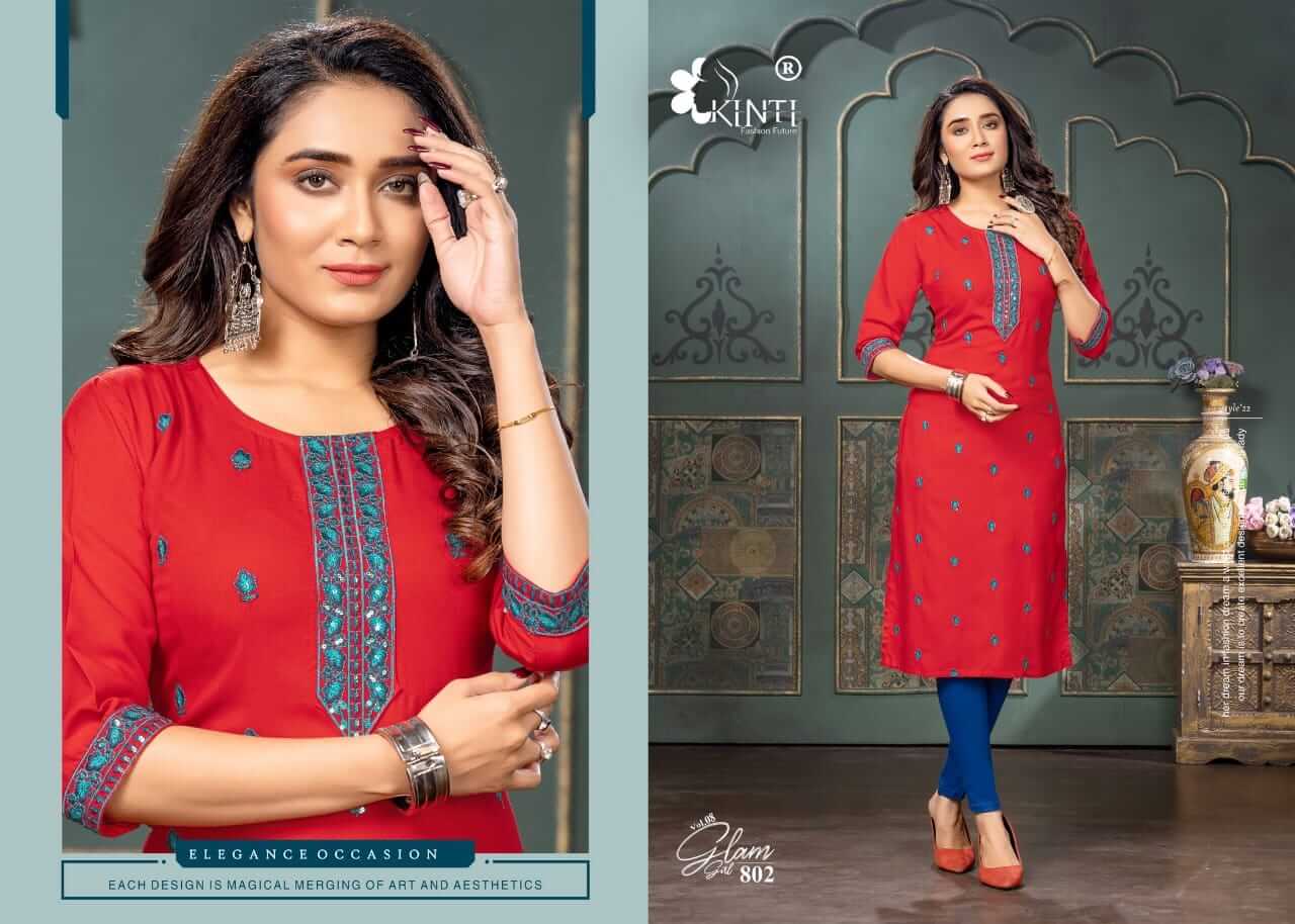 Kinti Glam Girl vol 8 Rayon Kurti Catalog collection 5