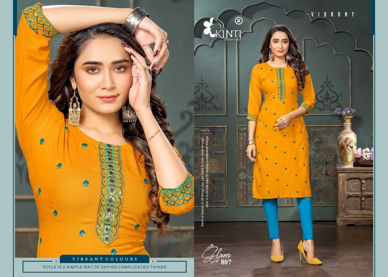 Kinti Glam Girl vol 8 Rayon Kurti Catalog collection 1