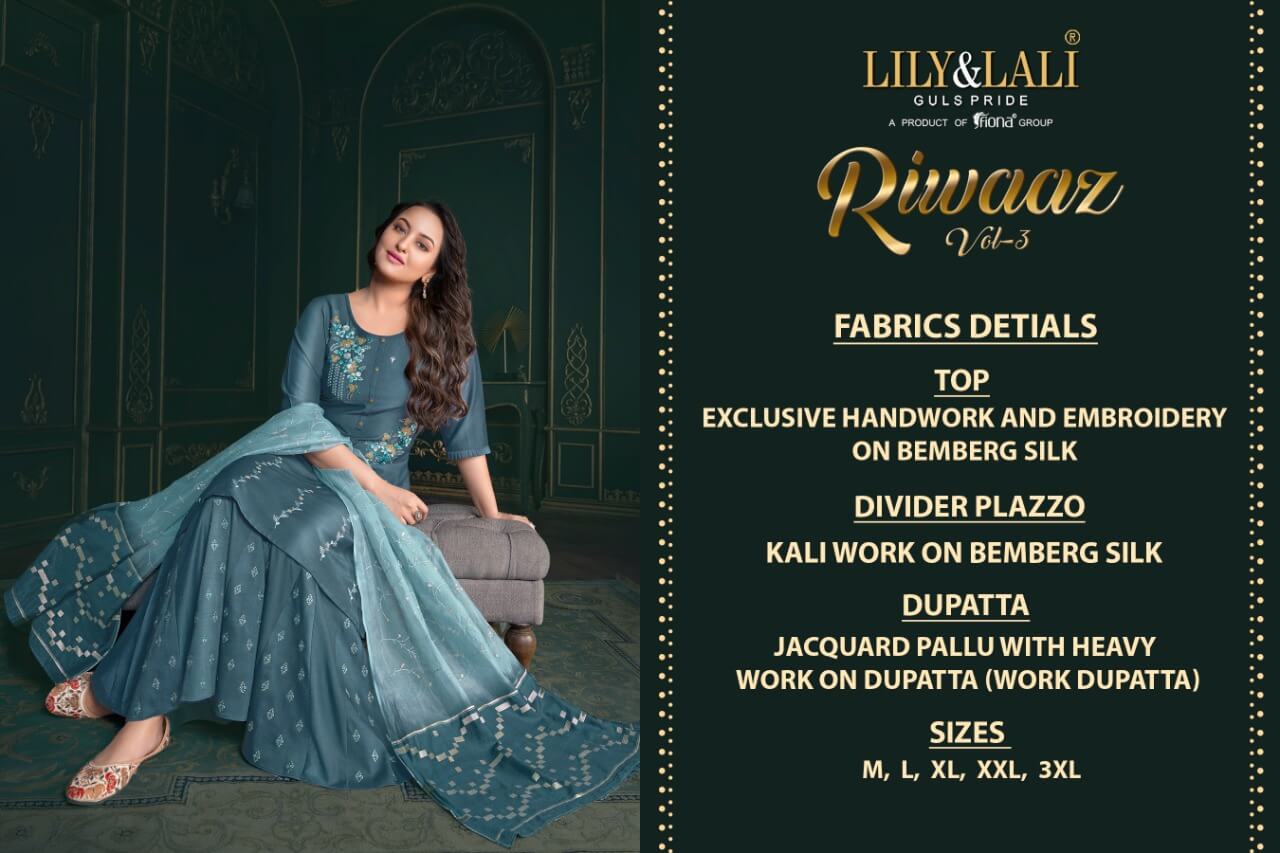 Lily and Lali Riwaaz vol 3 Embroidery Salwar Kameez Catalog collection 9