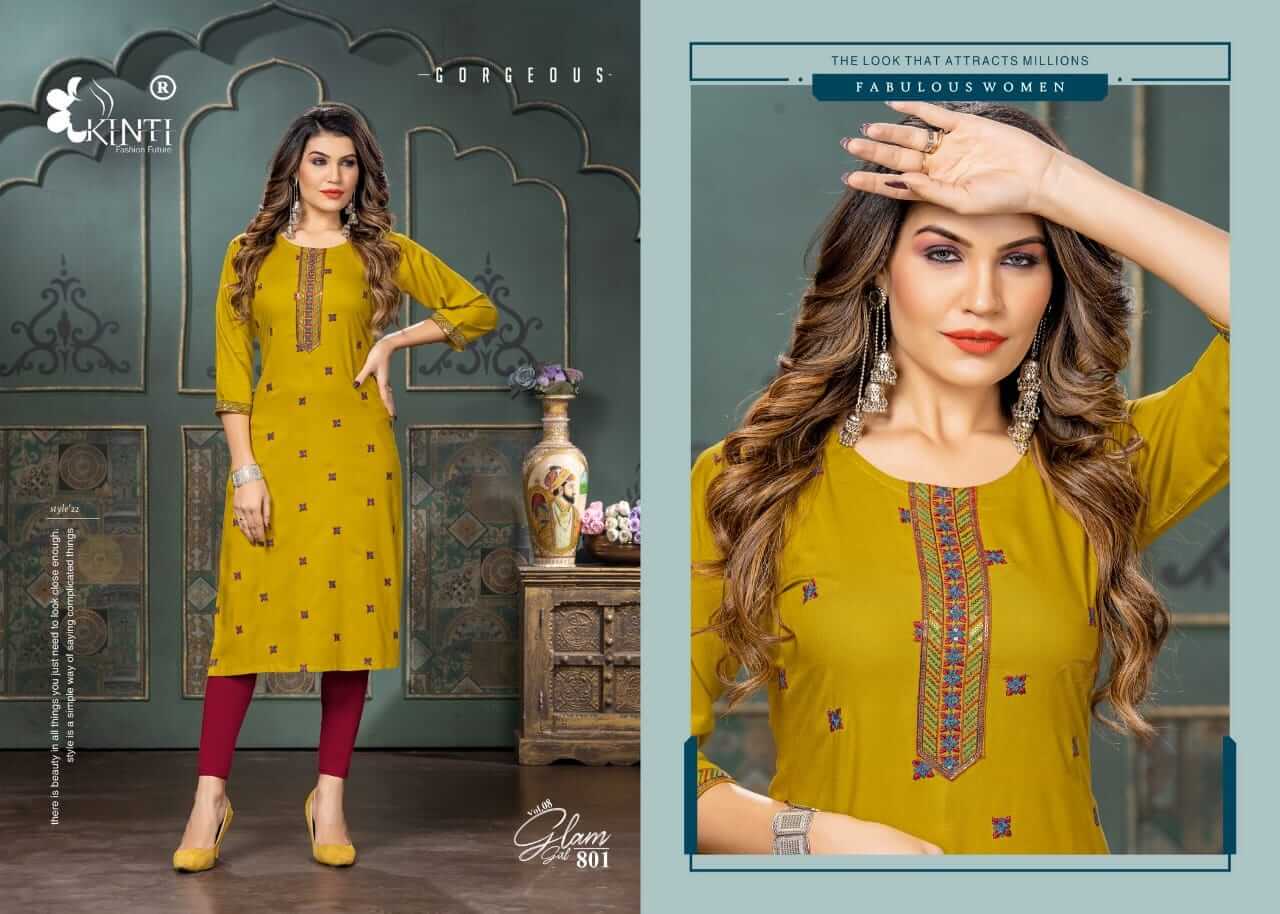 Kinti Glam Girl vol 8 Rayon Kurti Catalog collection 2