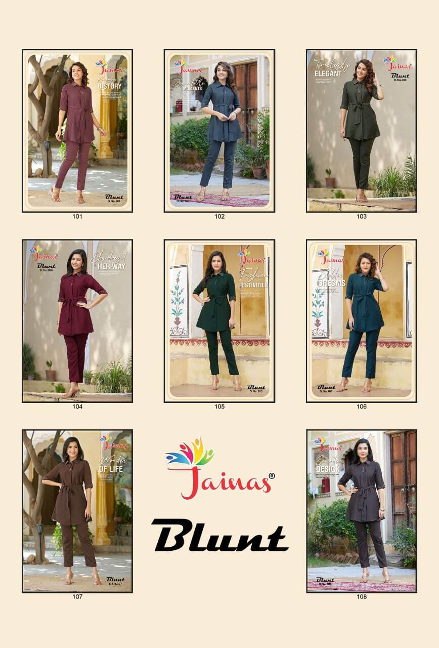 Jainas Blunt Kurtis with Bottom Catalog collection 9