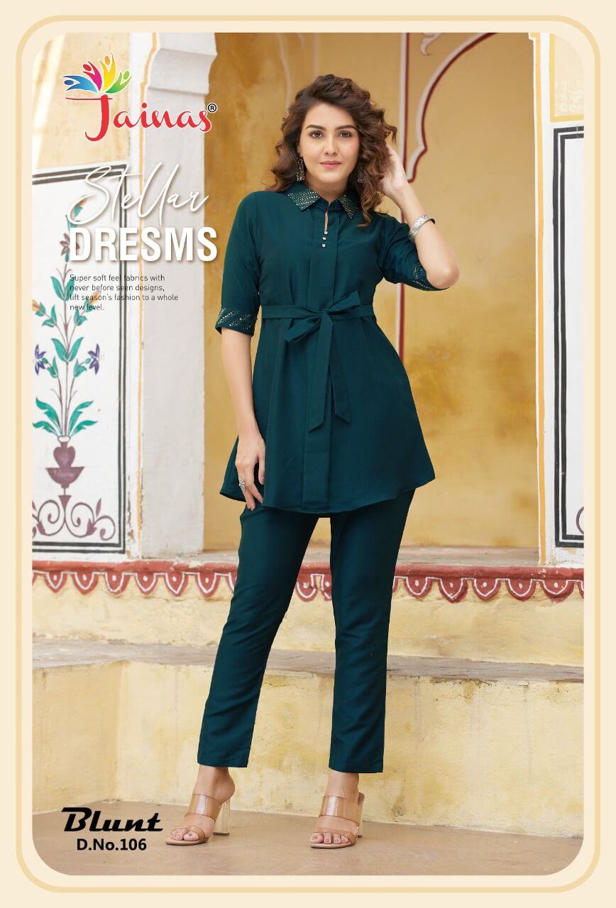 Jainas Blunt Kurtis with Bottom Catalog collection 3