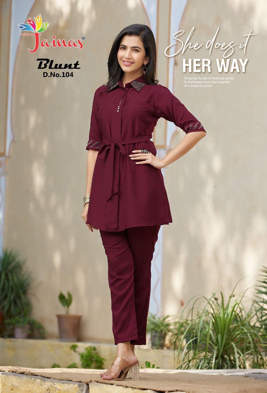 Jainas Blunt Kurtis with Bottom Catalog collection 6