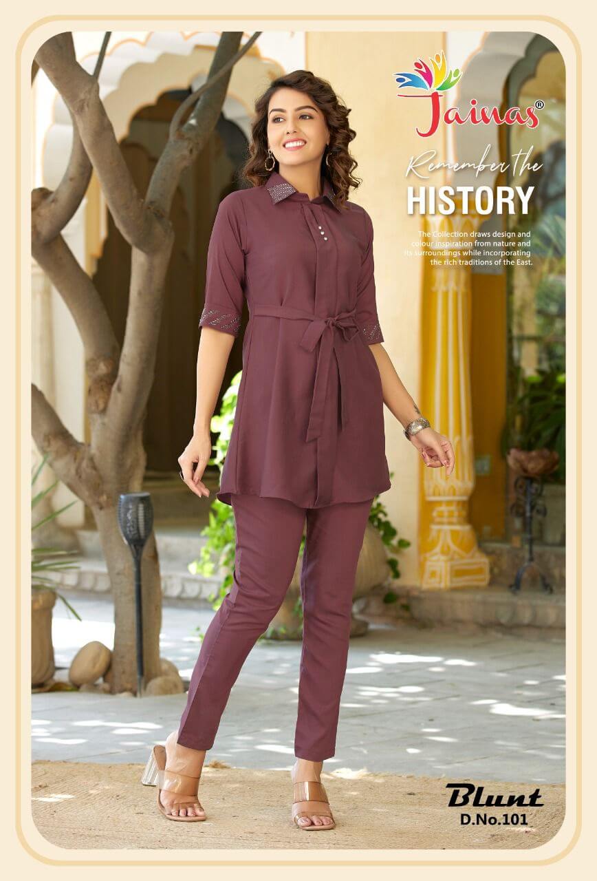 Jainas Blunt Kurtis with Bottom Catalog collection 5