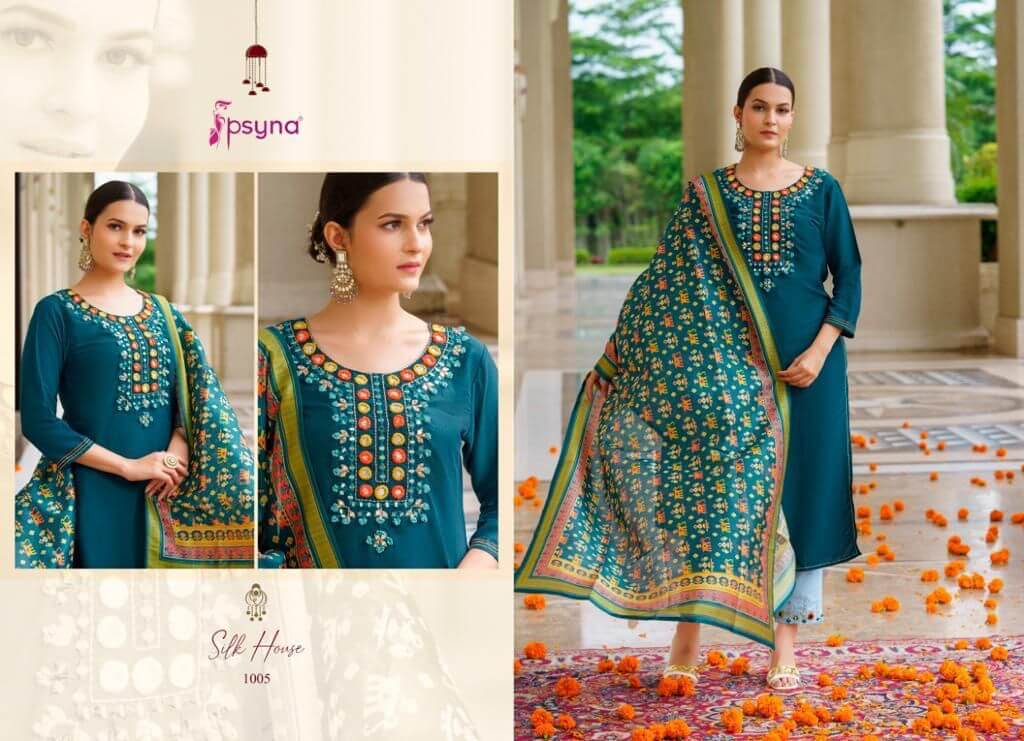 Psyna Silk House Churidar Salwar Suits Catalog collection 5