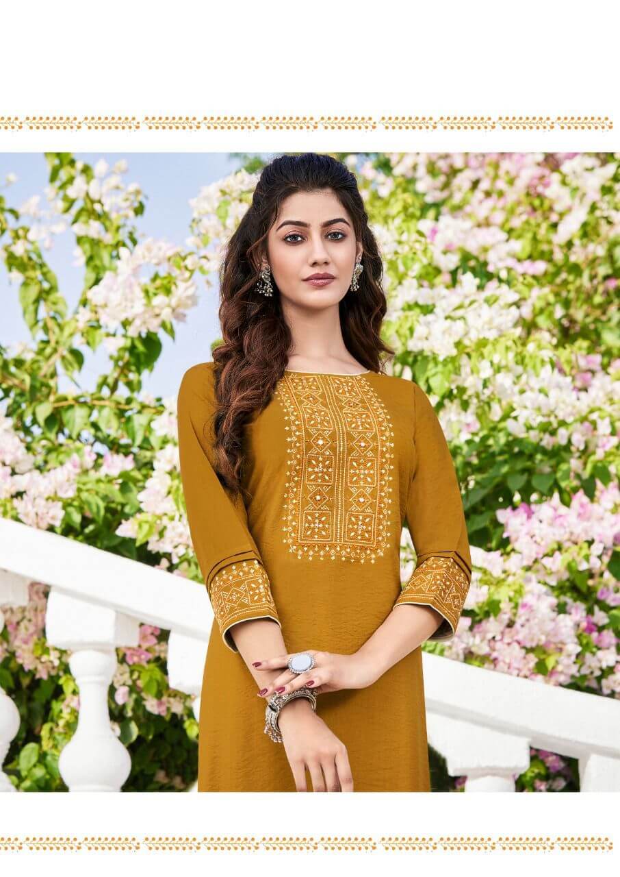 Ladies Flavour Pankhudi vol 3 Embroidery Kurti Catalog collection 10