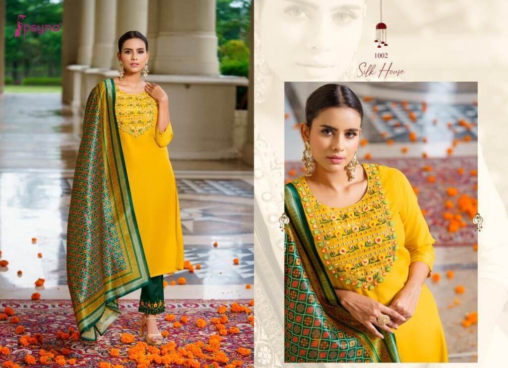 Psyna Silk House Churidar Salwar Suits Catalog collection 7