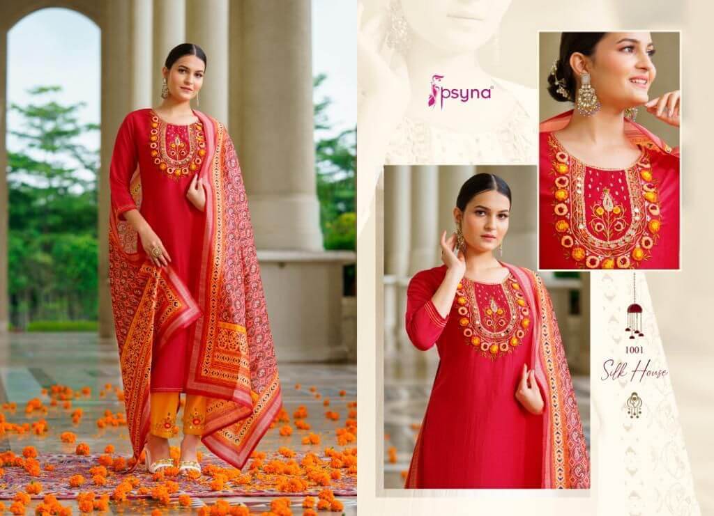 Psyna Silk House Churidar Salwar Suits Catalog collection 3