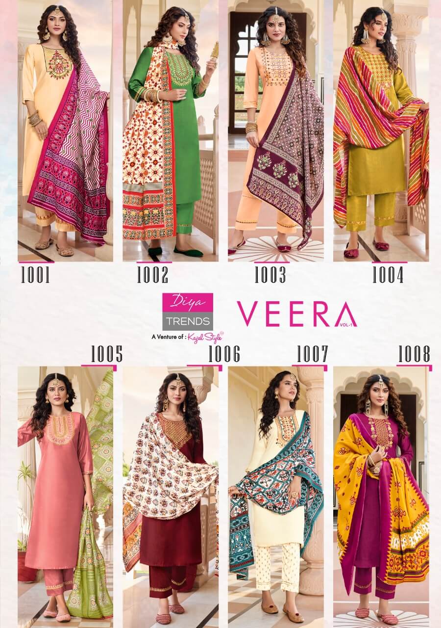 Diya Trends Veera vol 1 Churidar Salwar Suits Catalog collection 3