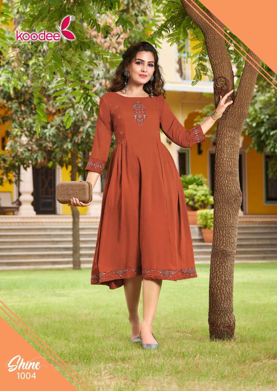 Koodee Shine A Line Kurti Catalog collection 4