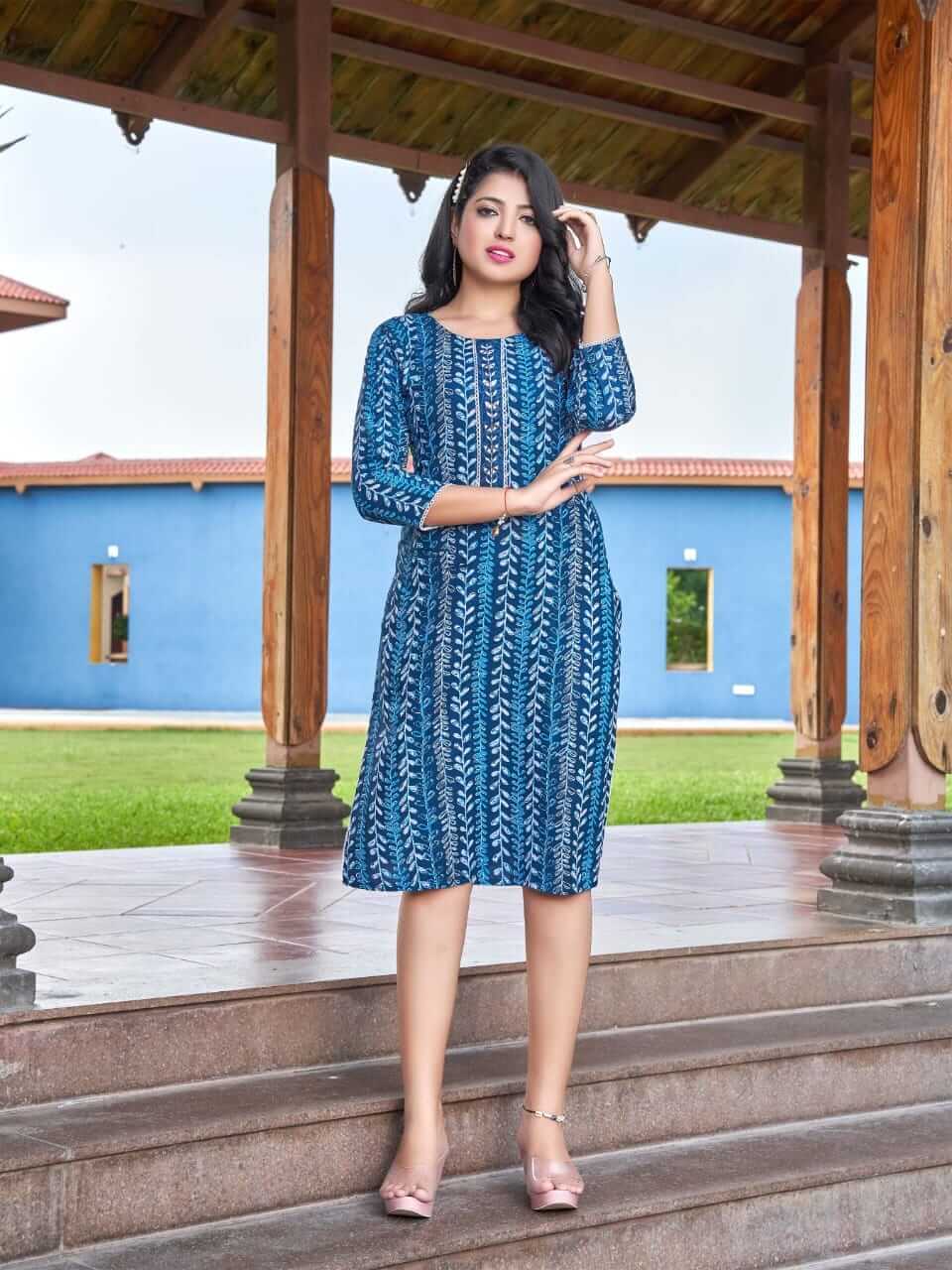 Kinti Batik Rayon Kurti Catalog collection 7