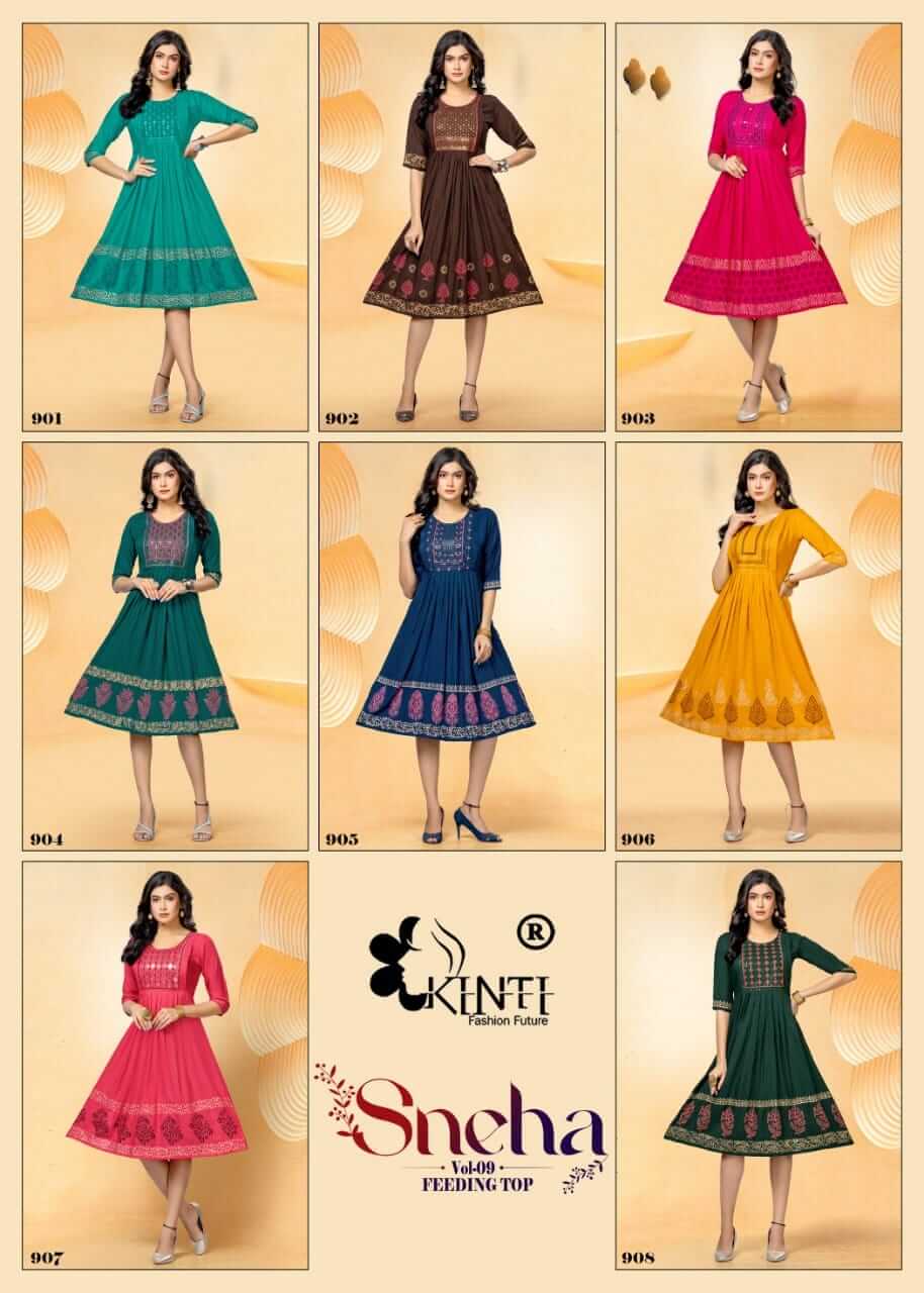 Kinti Sneha vol 8 A Line Kurti Catalog collection 3