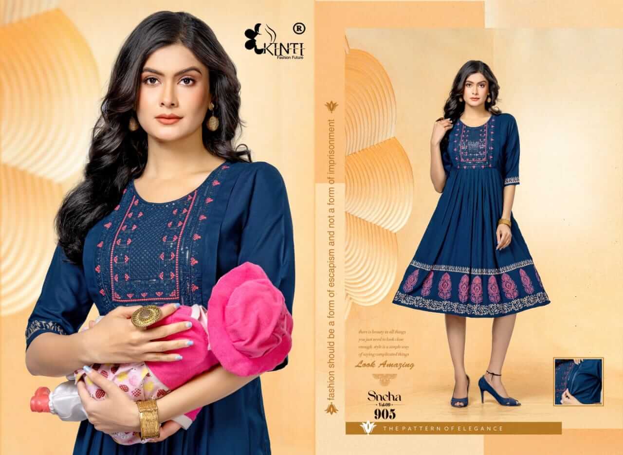 Kinti Sneha vol 8 A Line Kurti Catalog collection 9