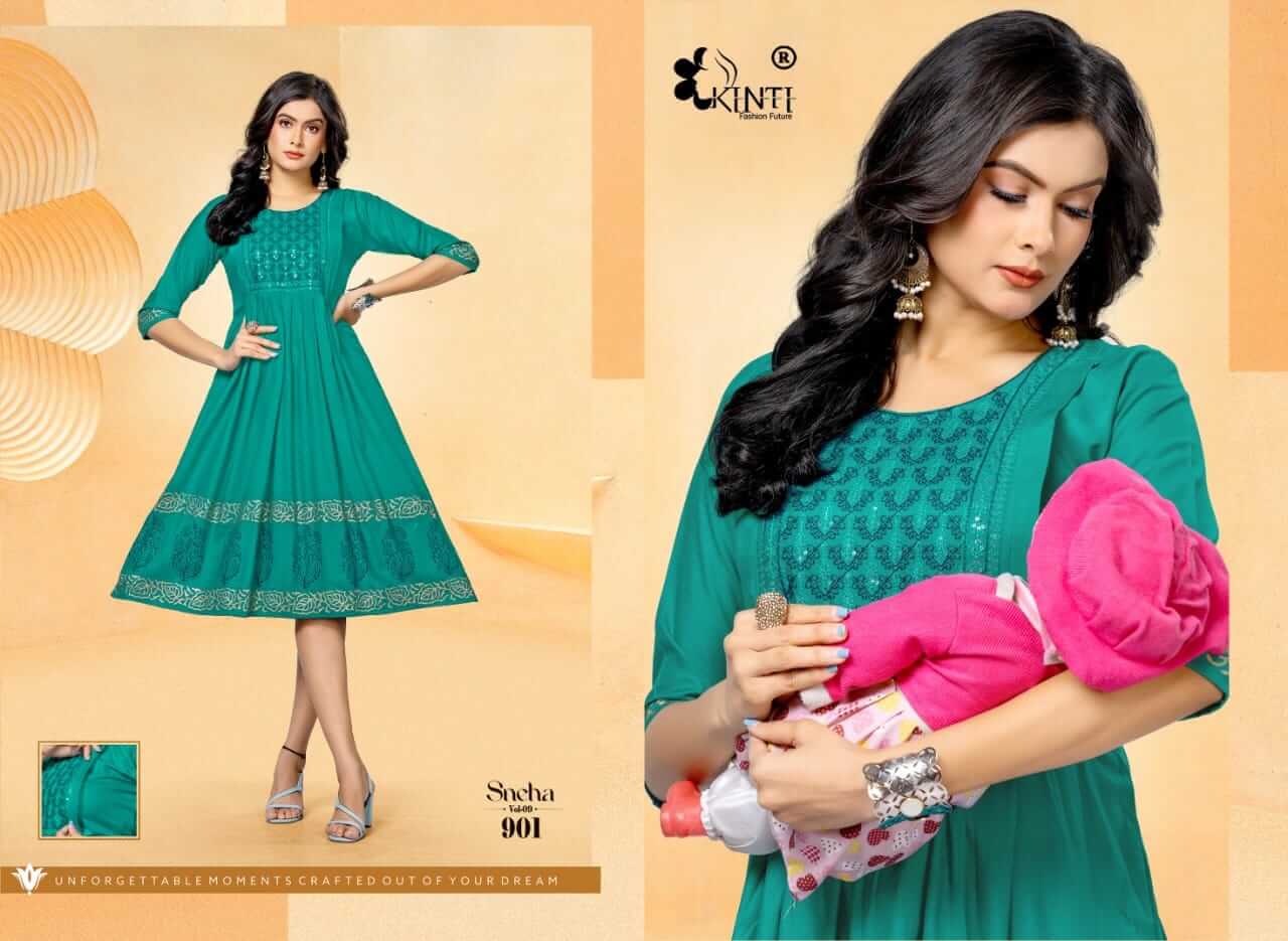 Kinti Sneha vol 8 A Line Kurti Catalog collection 6