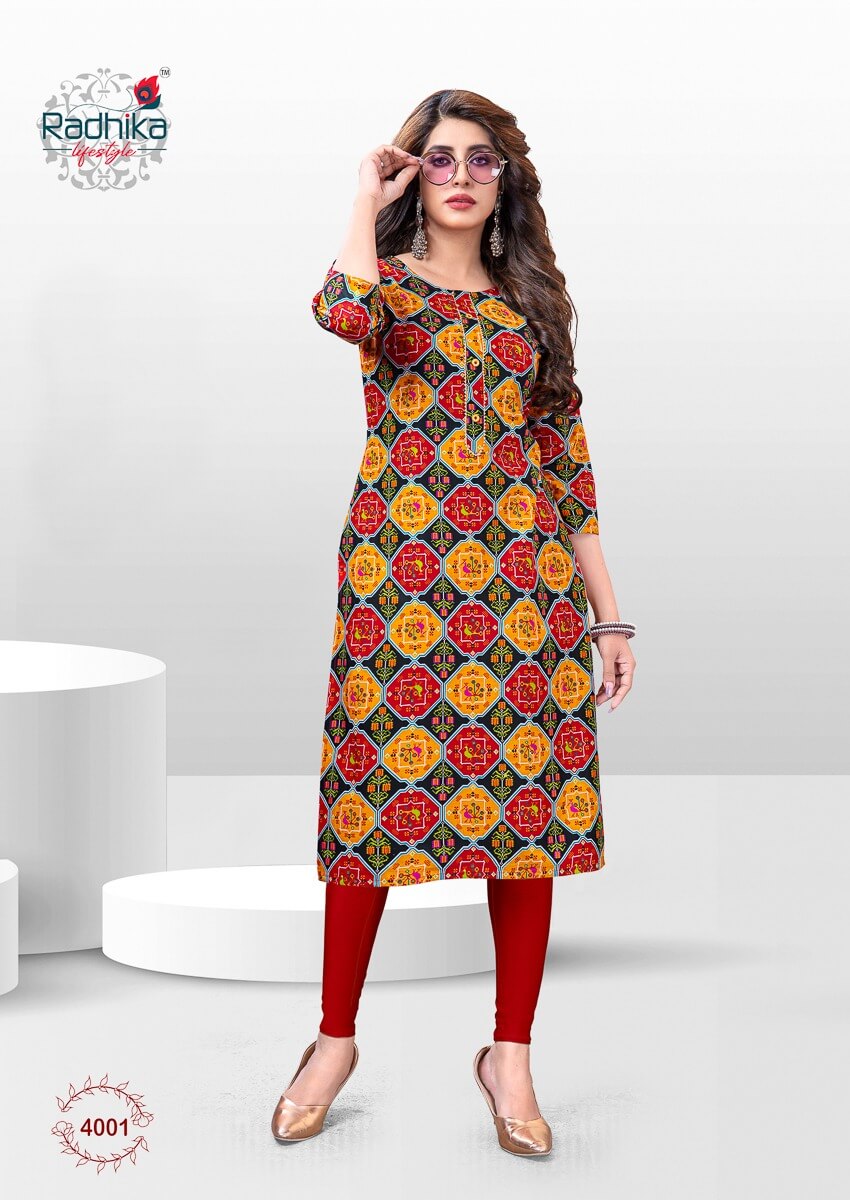 Radhika Lifestyle Traditional vol 4 Kurtis Below 300 Catalog collection 12