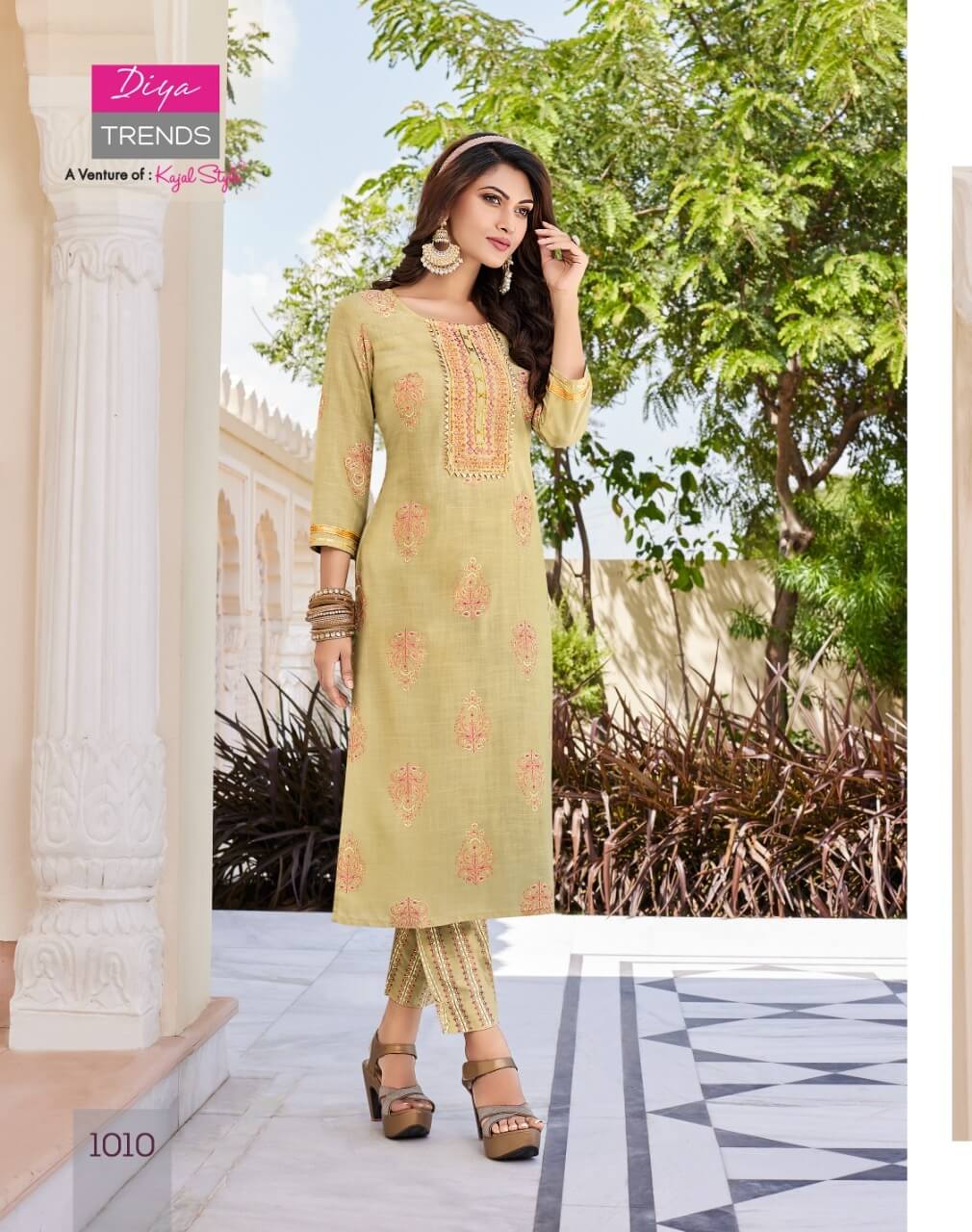 Diya Trends Zoori vol 1 Kurtis with Bottom Catalog collection 9