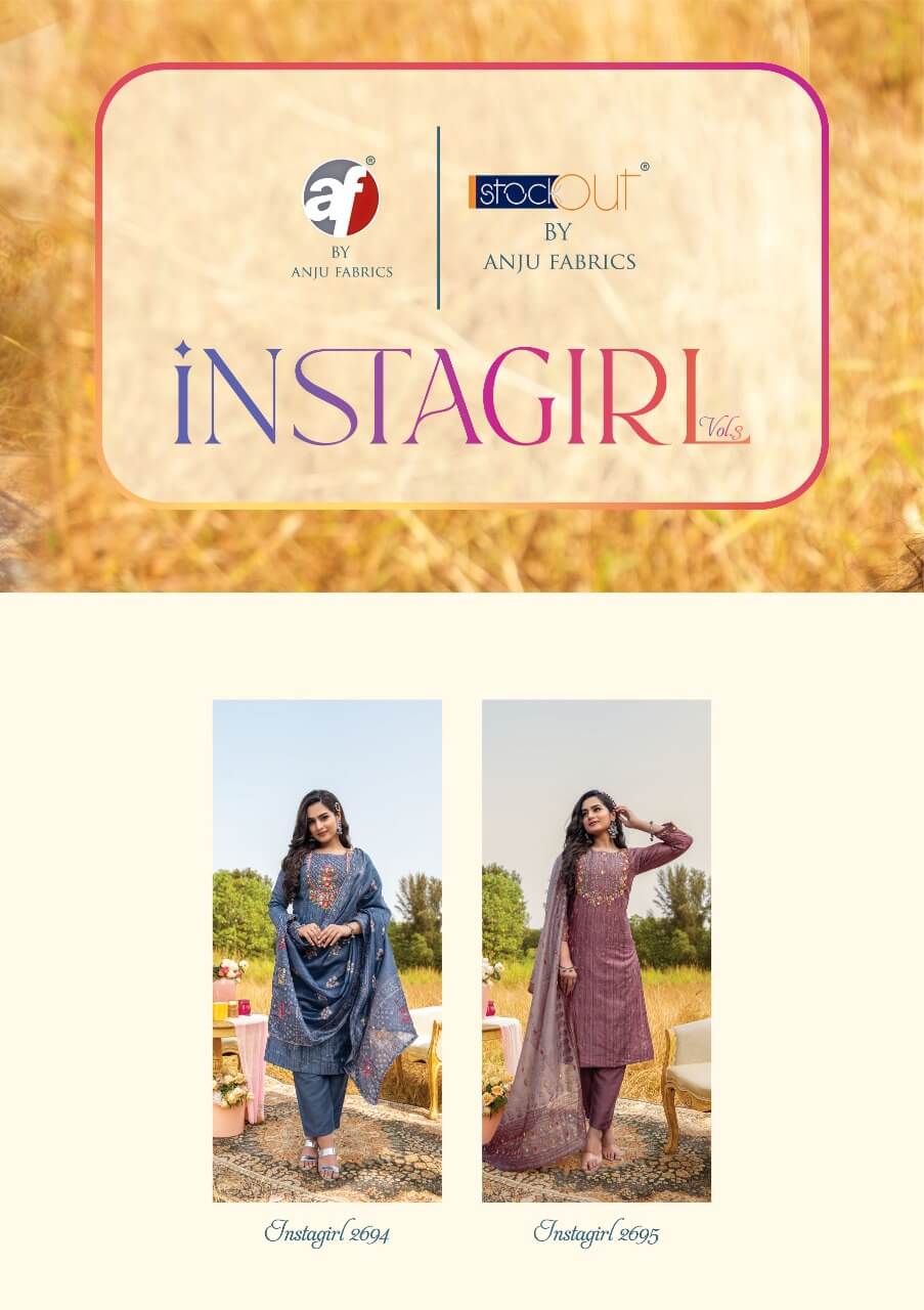 Af Instagirl vol 3 Embroidery Salwar Kameez Catalog collection 4