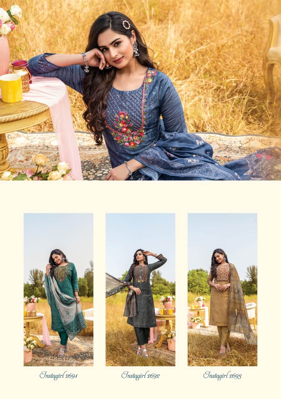 Af Instagirl vol 3 Embroidery Salwar Kameez Catalog collection 7