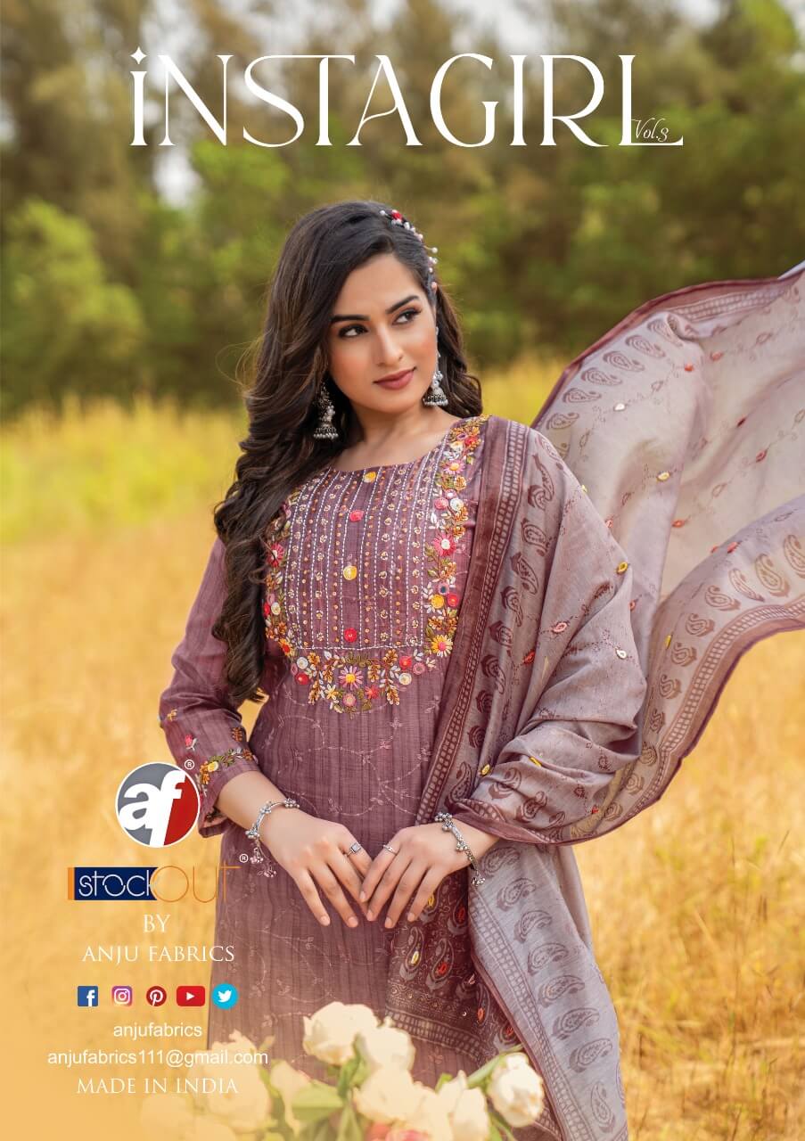 Af Instagirl vol 3 Embroidery Salwar Kameez Catalog collection 8