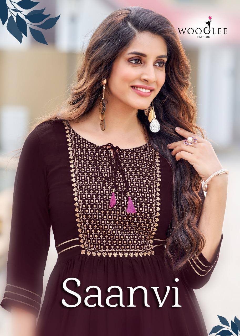 Wooglee Saanvi Rayon Kurti Catalog collection 1