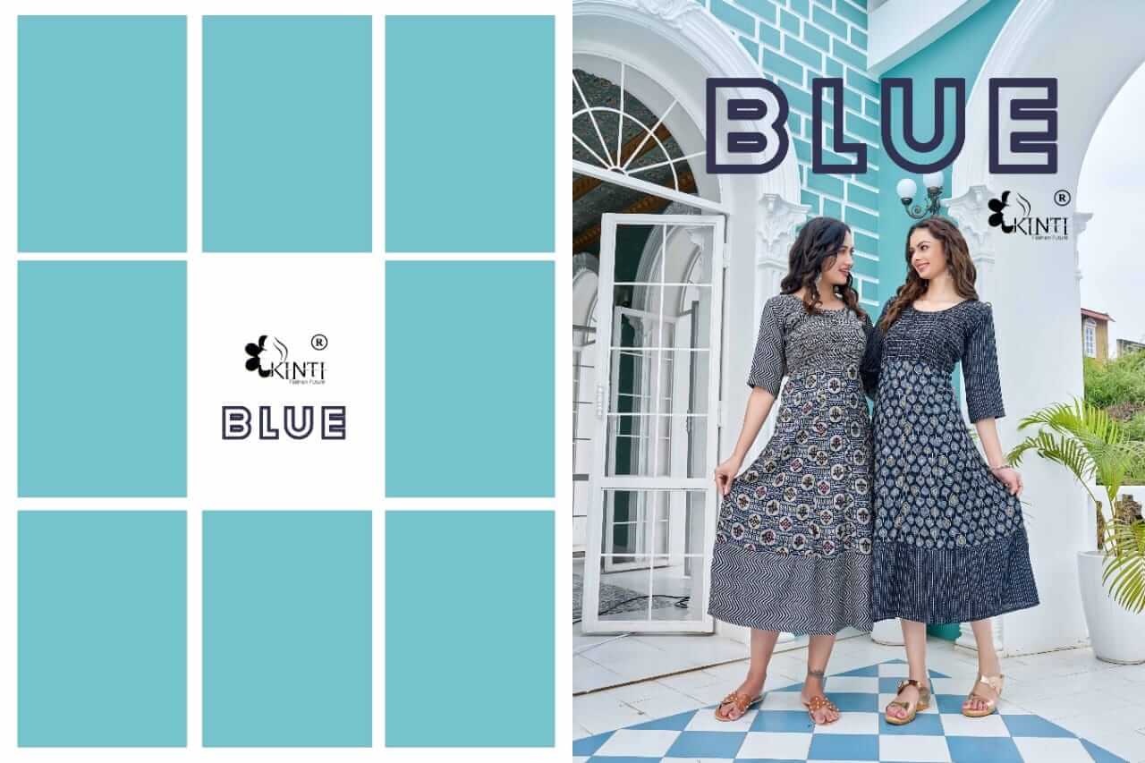 Kinti Blue A Line Kurti Catalog collection 1