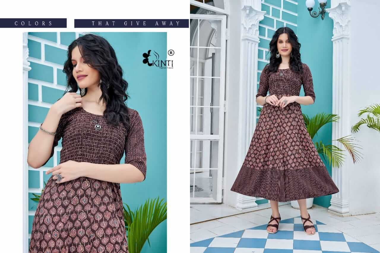 Kinti Blue A Line Kurti Catalog collection 5