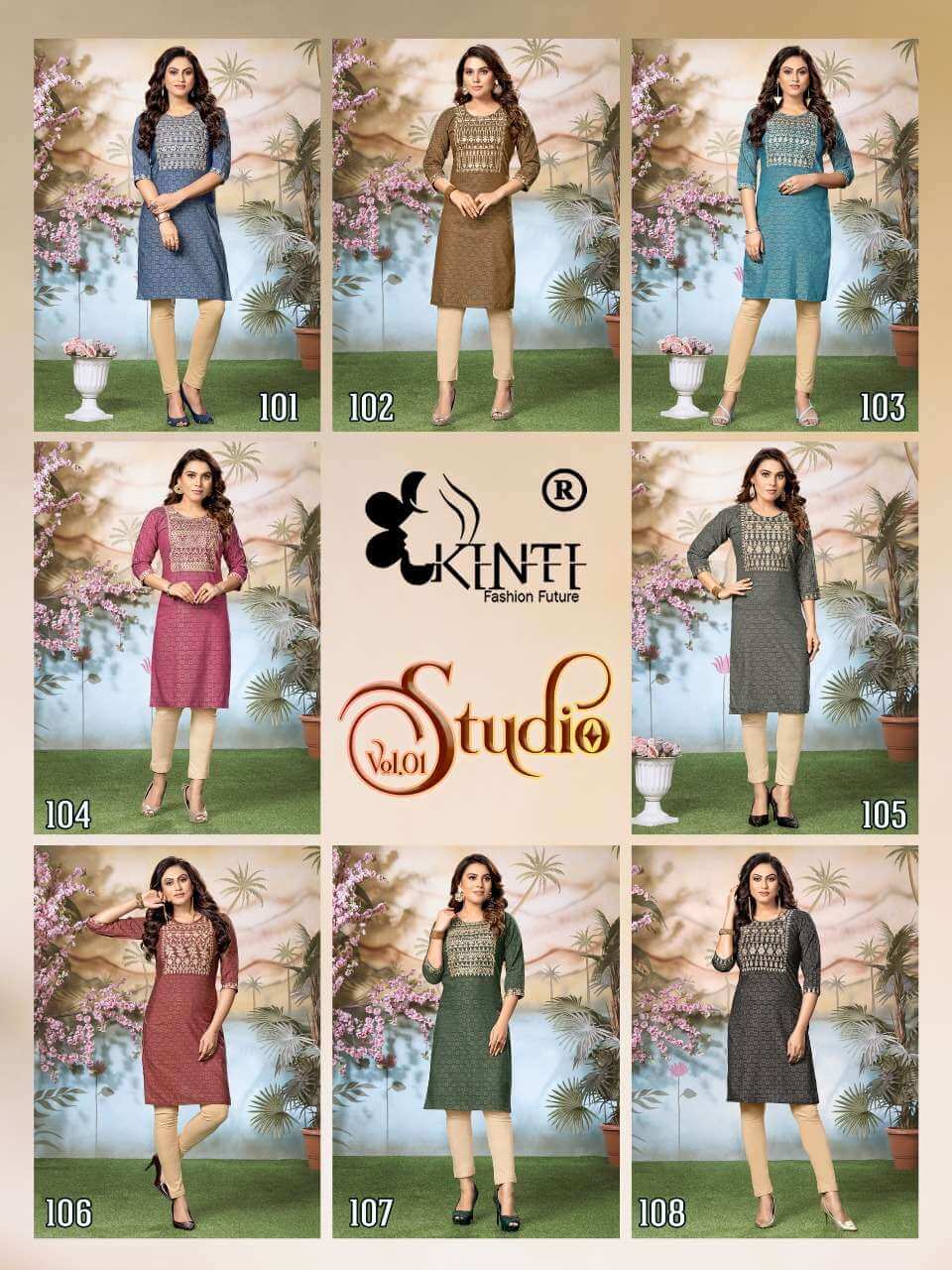 Kinti Studio vol 1 Kurtis below 300 Catalog collection 5