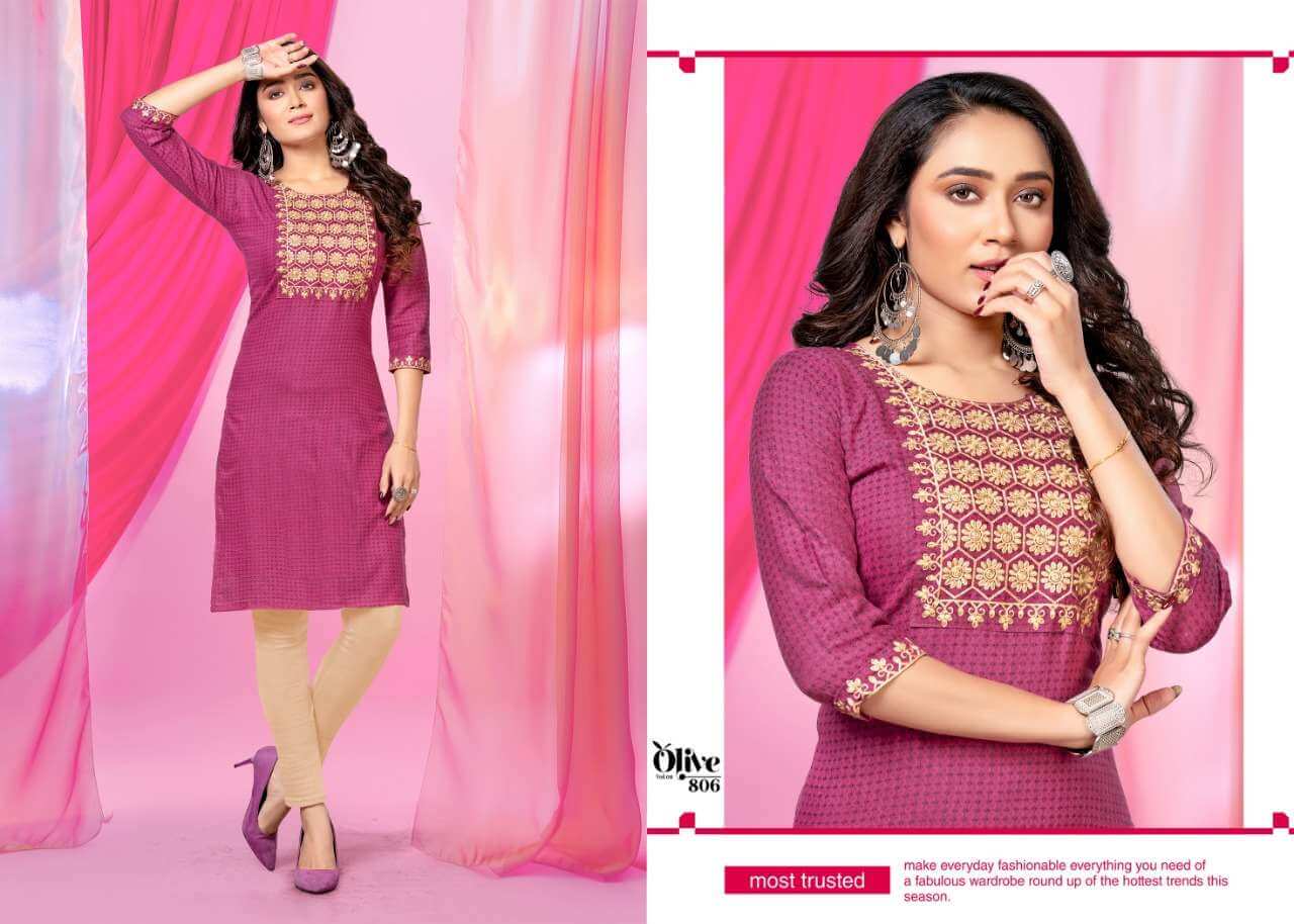 Kinti Olive vol 8 Kurtis below 300 Catalog collection 9