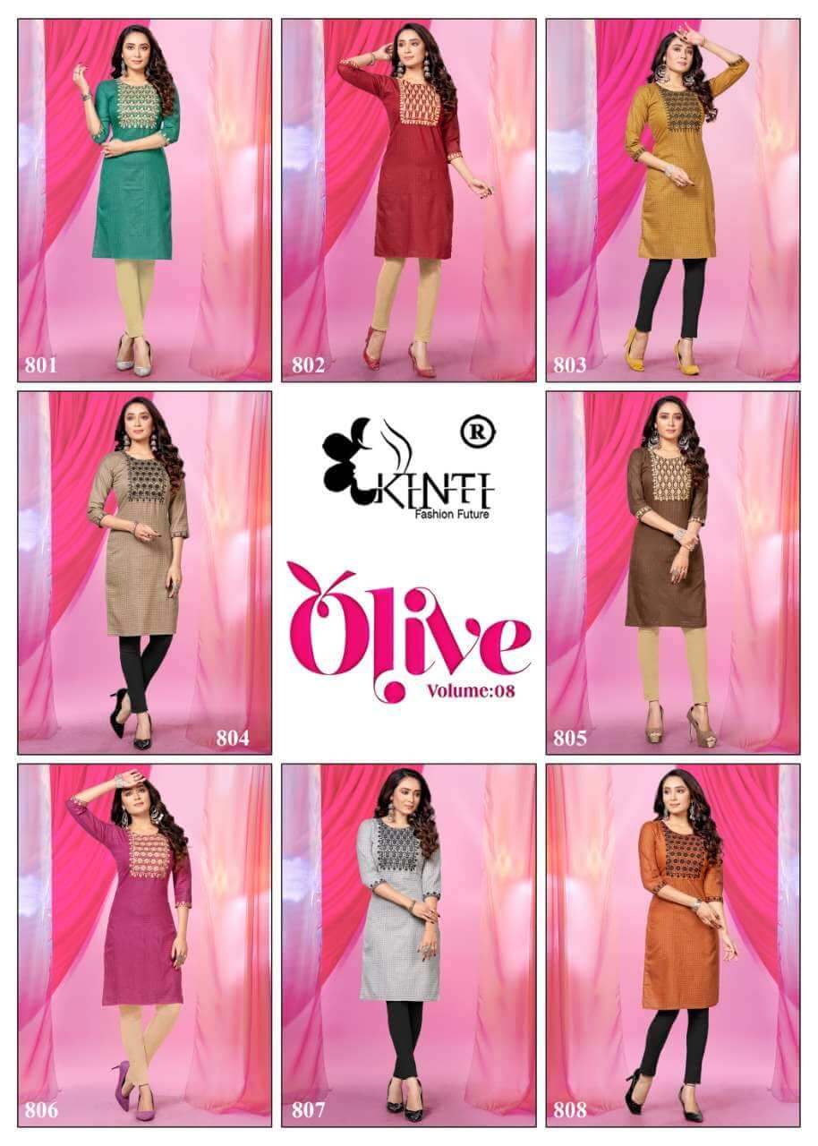 Kinti Olive vol 8 Kurtis below 300 Catalog collection 3