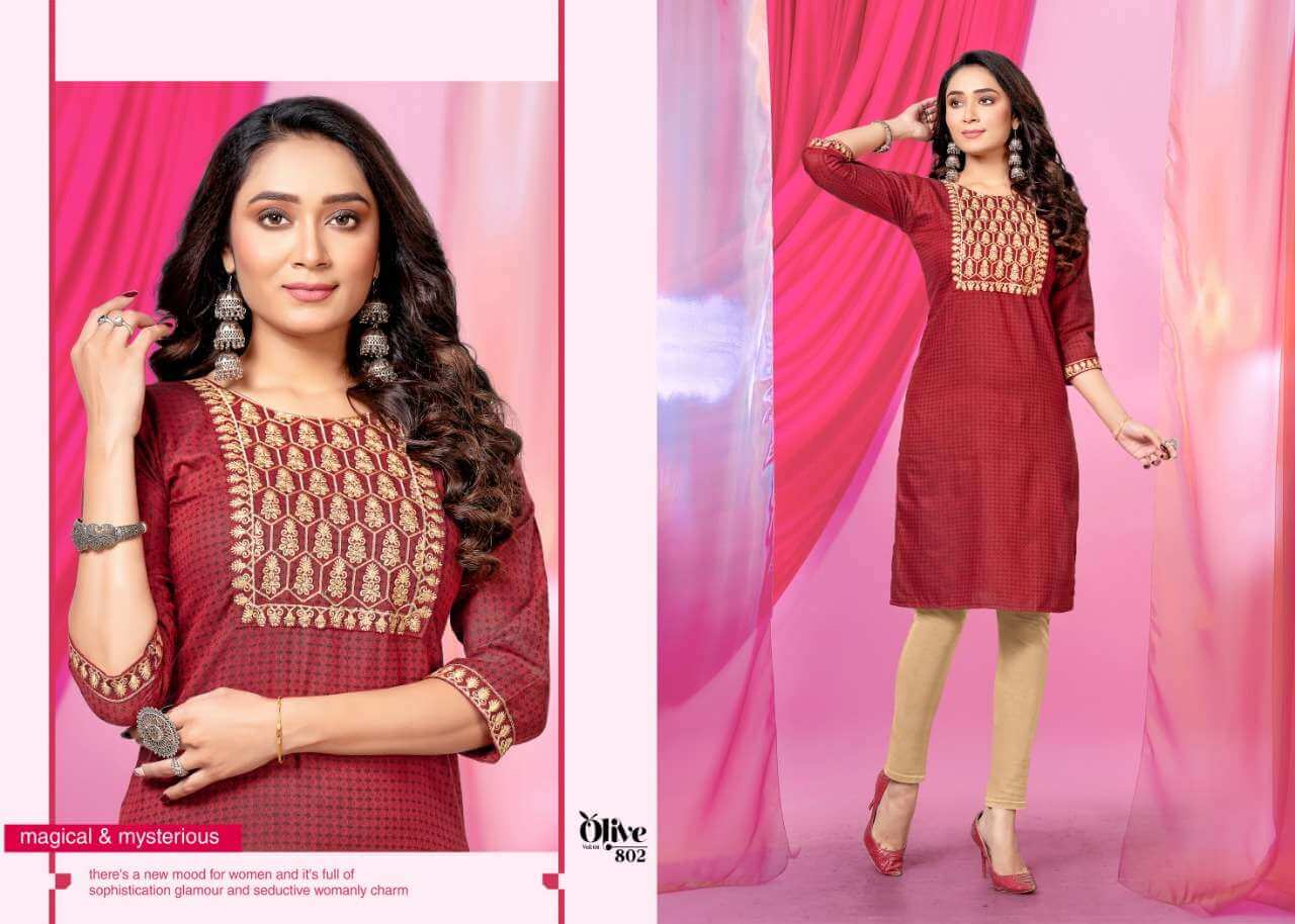 Kinti Olive vol 8 Kurtis below 300 Catalog collection 1