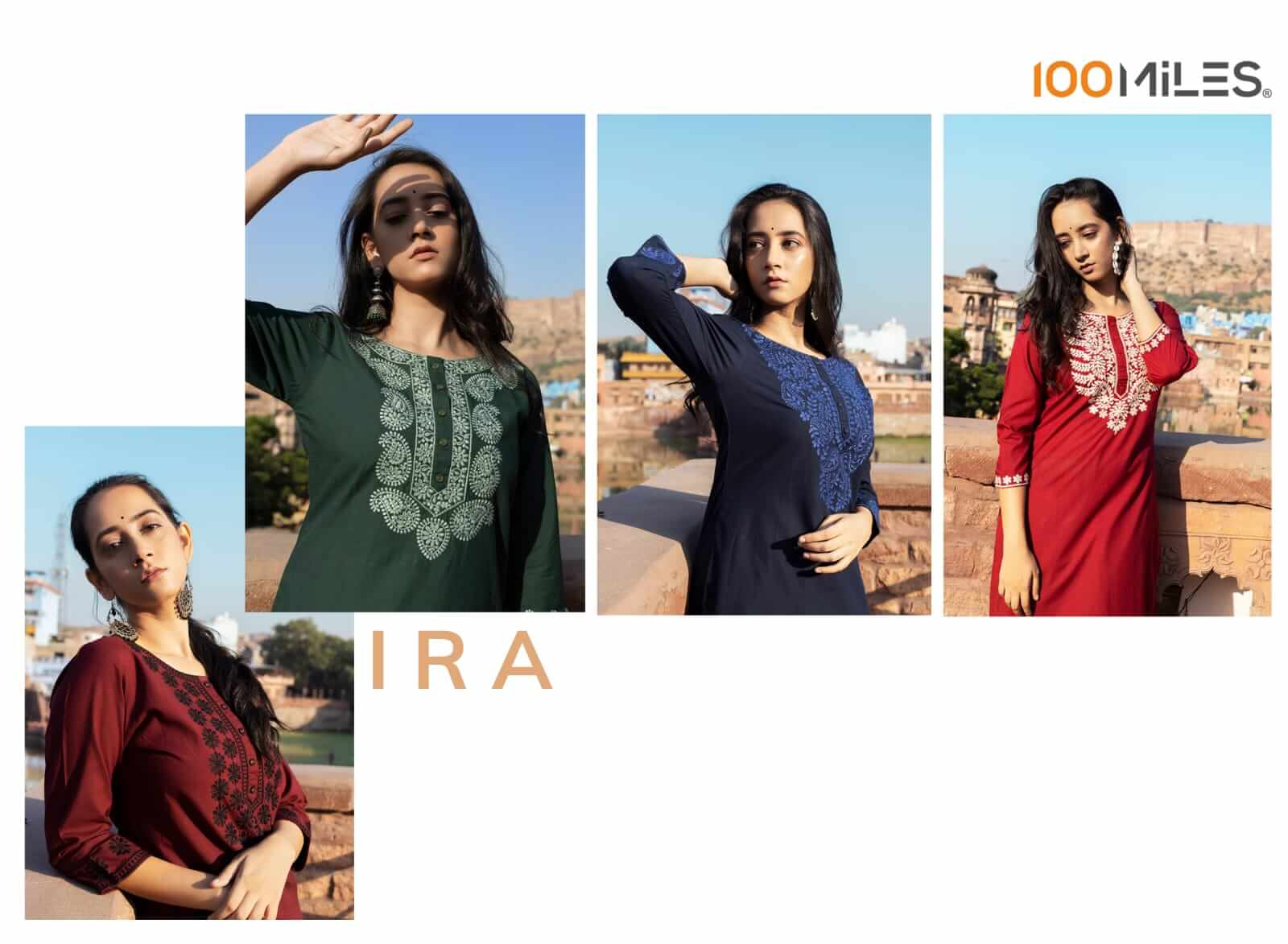 100Miles Ira Cotton Kurti Catalog collection 3