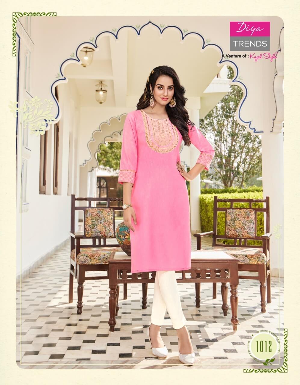 Diya Trends Fashion Bird vol 1 Rayon Kurti Catalog collection 7