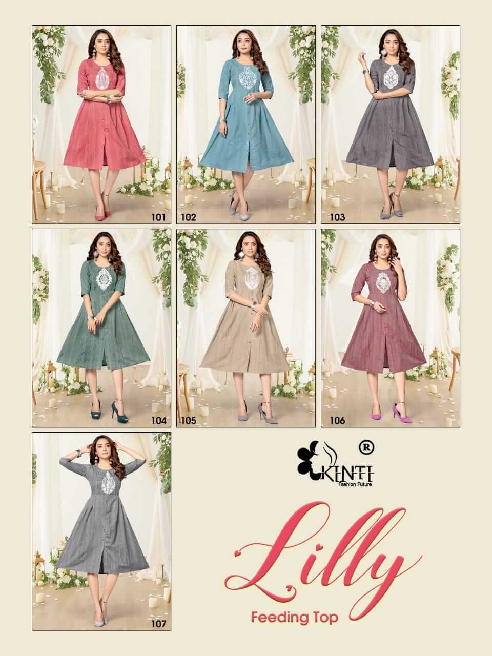 Kinti Lilly Cotton Kurtis Catalog collection 9